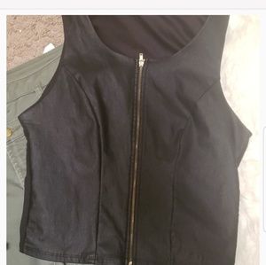 Leather charlotte russe top